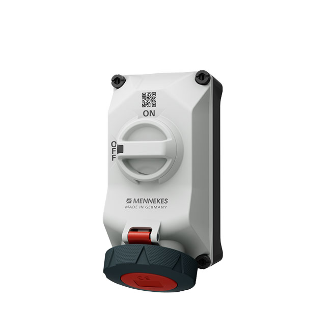 5604506G Mennekes 32A 3P+N+E (5 Pin) 400V Switched Interlock Wall