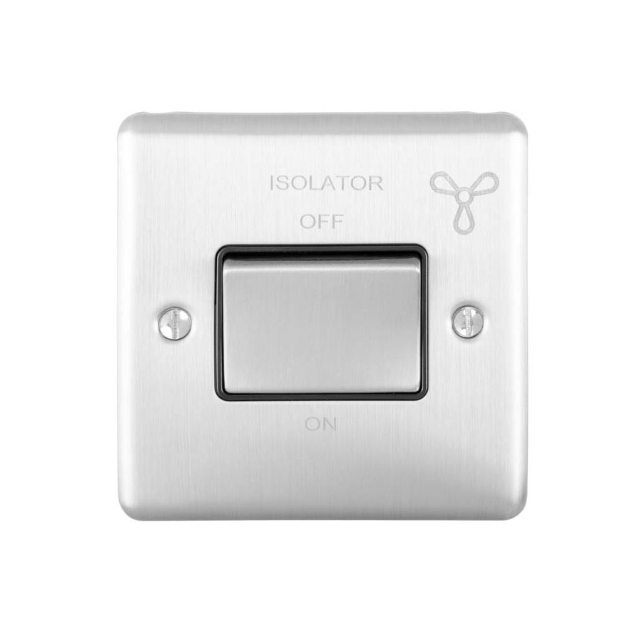 ENFSWSSB Eurolite 6A Fan Isolator Switch Satin Enhance Range