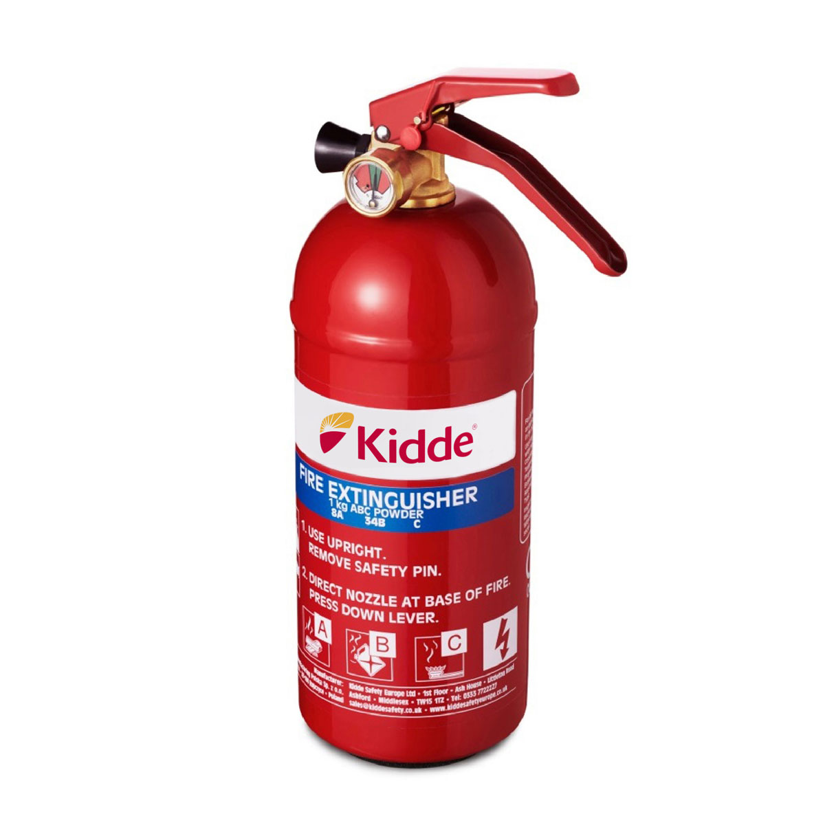 KS1KG Kidde Fire Extinguisher Multipurpose 1.0kg ABC Superlec