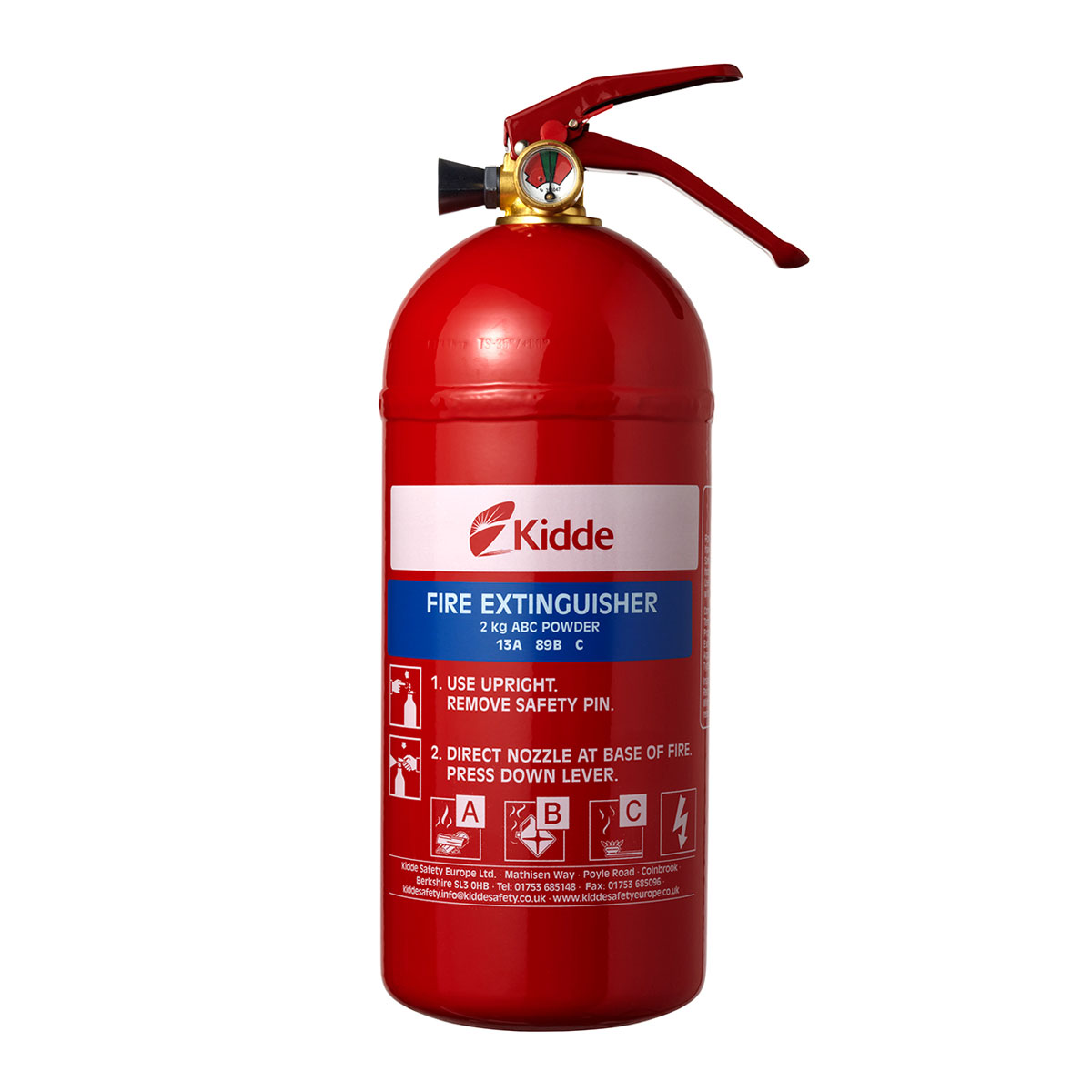 KS2KG Kidde Fire Extinguisher Multipurpose 2.0kg ABC Superlec
