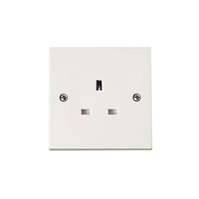 Click PRW030 Polar 1 Gang 13A Unswitched Socket Outlet White