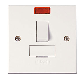 Click PRW052 Polar 13A Double Pole Switched Fused Connection Unit with Neon White