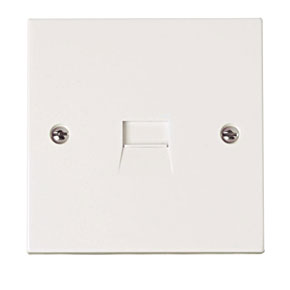Click PRW119 Polar Single Telephone Master Outlet White