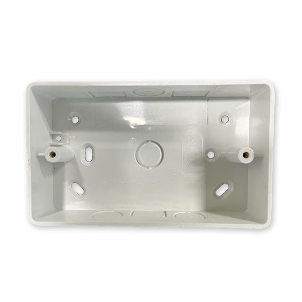 SB2/RC Mini Trunking 2 Gang Pattress Box 32mm Conduit Pattress Box