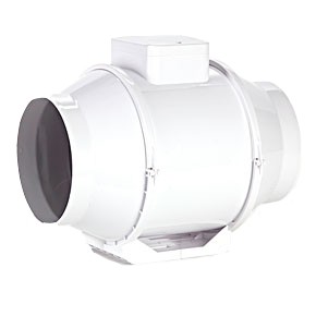 Domus Vitalis High Performance Mixed Flow In-Line Shower Extractor Fan 100mm